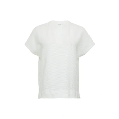 Abbildung von s.Oliver Weiches IM MIT Struktur Tshirt basic, Damen, Größe: 44, Ecru