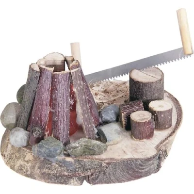 Abbildung von Kahlert Licht Krippen Zubehör 40693 Lagerfeuer mit Säge