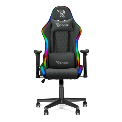 Abbildung von Ranqer HALO FABRIC Gaming Stuhl aus Stoff RGB / LED Grau RQ 1