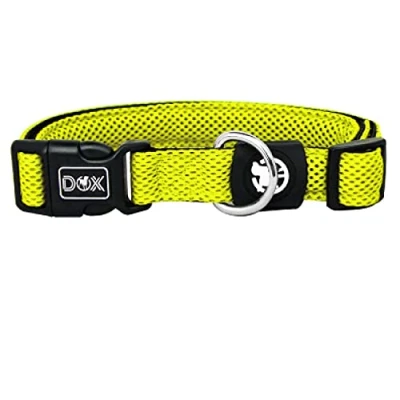 Abbildung von DDOXX Airmesh Hundehalsband Stabiles und Verstellbares Welpenhalsband für alle Größen XS (Gelb)