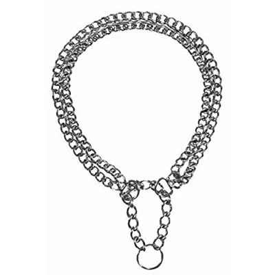 Abbildung von TRIXIE Zug Stopp Kettenhalsband Größe LXL: Halsumfang 55 cm/2,5 mm in silber stabiles 2 reihig für große bis sehr Hunde, verchromt, leicht zu reinigen, 2245
