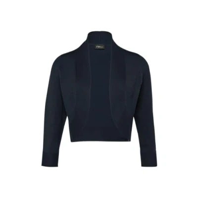 Abbildung von s.Oliver BLACK LABEL Offene Feinstrick Jacke mit 3/4 Ärmeln Navy 34