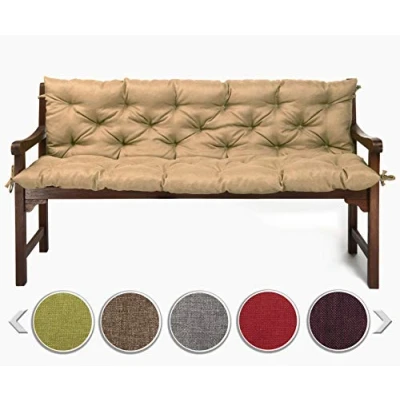 Abbildung von sunnypillow Bankauflage Stuhlkissen viele Farben und Größen zur Auswahl, 170x50x50cm sandfarben