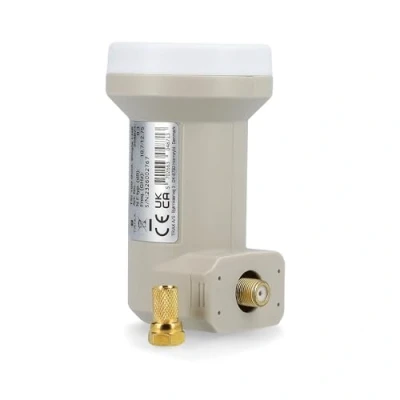 Abbildung von [ Test SEHR GUT *] Triax TSI 100 Gold Single LNB mit PLL Technologie, 1fach digital HD 4K für 1 Teilnehmer (Sat Receiver, Fernseher) Satellitenschüssel Antenne + 1x Anadol F Stecker