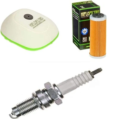 Abbildung von Luftfilter Ölfilter Zündkerze für SX F 250 i.e.4T Baujahr 2013 2015 Servicekit Wartungskit