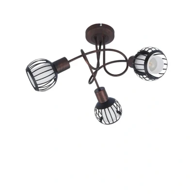 Abbildung von Lindby Deckenleuchte Solm, rost, Eisen, 3 flammig