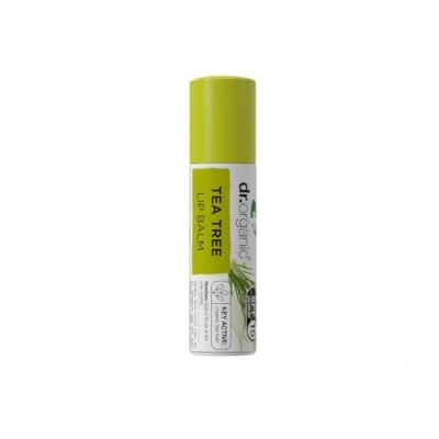 Abbildung von Dr. Organic Teebaum Lippenbalsam, Feuchtigkeitsspendend, SPF 15, Herren, Damen, natürlich, vegetarisch, tierversuchsfrei, paraben und SLS frei, recycelt &amp; recycelbar, biologisch, 5.7ml