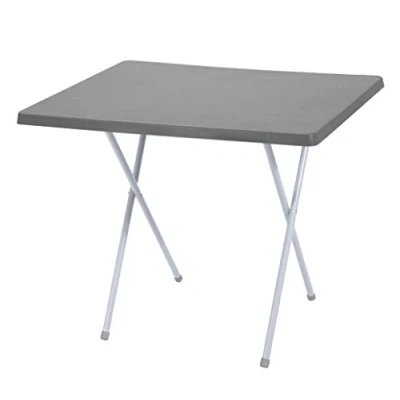 Abbildung von Spetebo Campingtisch Camping Klapptisch höhenverstellbar grau 79x60cm (Einteilig, 1 St., Tisch), Universal Tisch klappbar