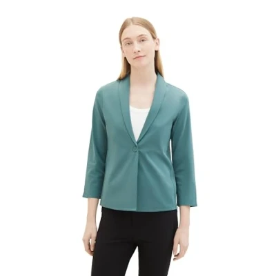 Abbildung von TOM Tailor Basic Blazer, Damen, Größe: XS, Sea pine green