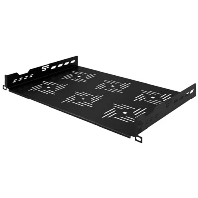 Abbildung von Stalflex Server Fachboden 19 Zoll 1U 300mm Serverschrank Hergestellt aus Hochbelastbarer Stahl Professionell Belüftetes Rackmontage Kragarmtablett
