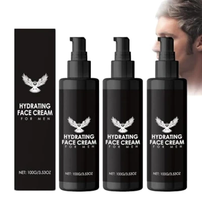 Abbildung von Gesichtscreme Männer Feuchtigkeitscreme Gesicht Als Tages, und Nachtcreme, Gesichtspflege Männer, Anti Aging mit Hanföl, Hyaluron, Moisturizer Face Skin Care for men (3)