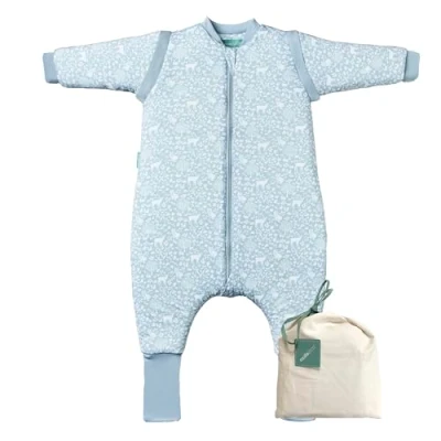 Abbildung von molis&amp;co. Baby schlafsack mit Füßen, abnehmbare Ärmel und Socken. 2.5 TOG. Ideal für die Übergangszeit den Winter. 100% Baumwolle (OEKO TEX 100). (Woodland, 80 cm (2 Jahre))