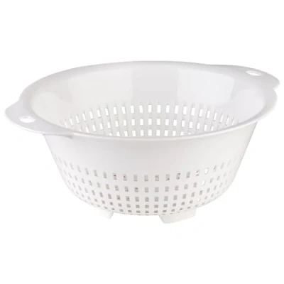Abbildung von APS 786 Seiher, Küchensieb mit Ø 27,5 cm, Höhe 12 Nudelsieb, Abtropfsieb ergonomischen Griffmulden, weiß