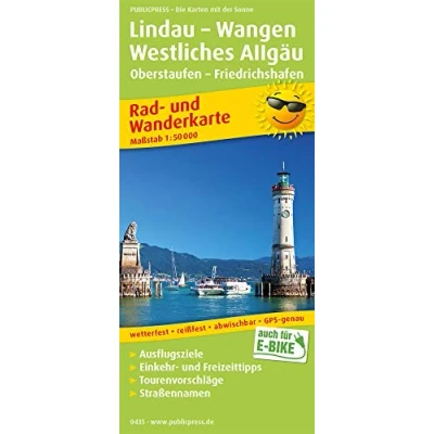 Abbildung von Lindau Wangen, Westliches Allgäu, Oberstaufen Friedrichshafen: Rad und Wanderkarte mit Ausflugszielen, Einkehr &amp; Freizeittipps, wetterfest, ... 1:50000 (Rad Wanderkarte: RuWK)