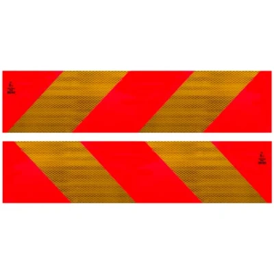 Abbildung von SAMETRUCK Heckmarkierung Warntafel Set Warnmarkierung Zugmaschine ECE70.01 Aufkleber LKW