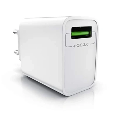 Abbildung von CSL USB Ladegerät 18W Quick Charge 3.0 Netzteil mit Schnellladefunktion Smart Solid intelligentes Laden geeignet für Handys Smartphones Navis Tablets UVM weiß