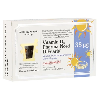 Abbildung von Vitamin D3 Pharma Nord D Pearls 38 µg Ka 120 St
