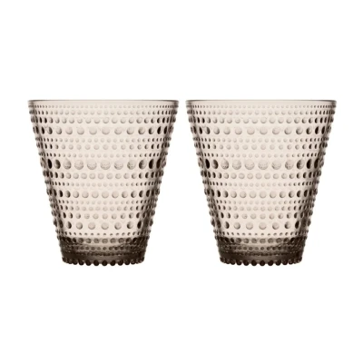 Abbildung von Iittala Gläser Kastehelmi Leinen 300 ml 2 Stücke