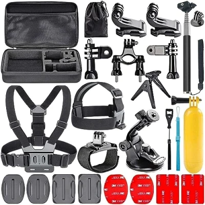Abbildung von Navitech 18 in 1 Action Kamera Zubehör Set mit Eva Fall Kompatibel dem Midland H9 PRO