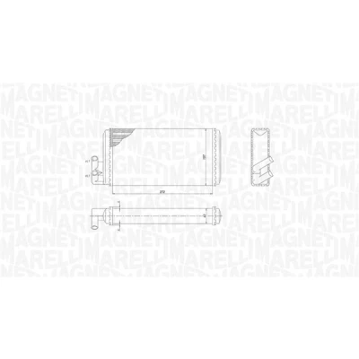 Abbildung von MAGNETI MARELLI 350218403000 Wärmetauscher AUDI: A6 C4 Avant, 100 Limousine, V8