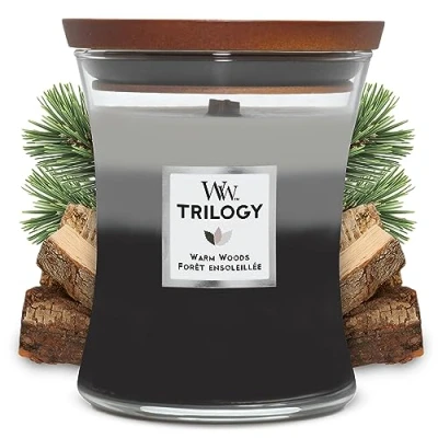 Abbildung von Trilogie Warm Woods Medium Kerze WoodWick