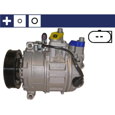 Abbildung von MAHLE ORIGINAL ACP 110 000S Kompressor 7SEU17C 12 PAG 46 R 134a mit Dichtring VOLKSWAGEN: Touareg II, I, AUDI: Q7