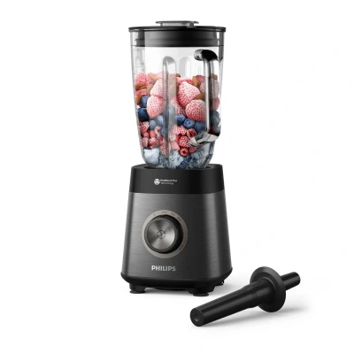 Abbildung von Philips Standmixer &quot;HR3040/00 5000 Series, mit ProBlend Plus Technologie,&quot;, 1200 W, 2 Liter Behälter und automatischer Reinigung; Edelstahl/Grau