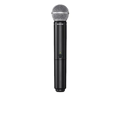Abbildung von Shure BLX2/SM58 Handheld Wireless Transmitter mit SM58 Vocal Mic Capsule zur Verwendung BLX Mikrofonsystemen (Empfänger separat erhältlich) K3E Band