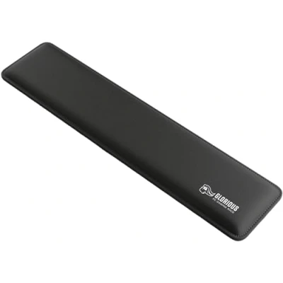 Abbildung von Glorious Gaming Padded Keyboard Wrist Rest (Full Size, 17 mm stark) gesteppte Ränder, glatte Stoffoberfläche, rutschfeste Gummibasis, mittlere Festigkeit, 440 x 100 Schwarz