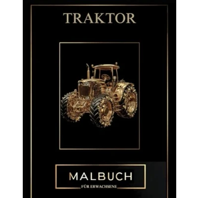 Abbildung von Traktor Malbuch für Erwachsene: Bauernhof mit Traktoren zum Ausmalen : Entspannende Malvorlagen Stressabbau und Konzentration