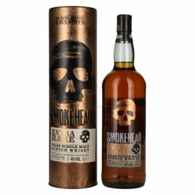 Abbildung von Smokehead EXTRA RARE Islay Single Malt Scotch Whisky Gold Design 40,00% 1,00 lt.