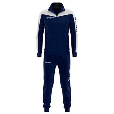Abbildung von Givova Unisex Rom Roma Triacetat Jumpsuit, blau/weiß, 5XS