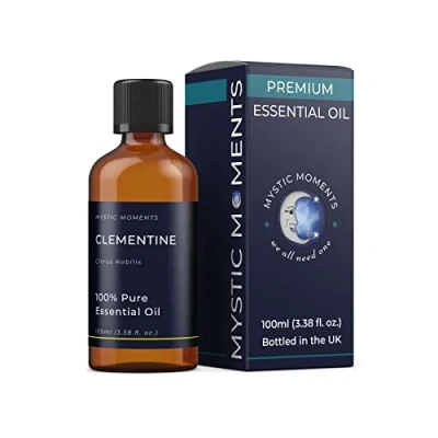 Abbildung von Mystic Moments Clementine ätherisches Öl 100ml reines und natürliches für Diffusoren, Aromatherapie Massage Mischungen veganer GVO frei