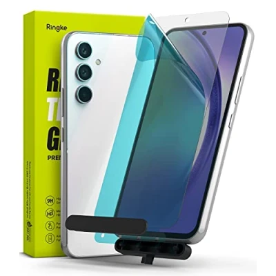 Abbildung von Ringke Glass Screen Protector Kompatibel mit Samsung Galaxy A54 5G (2023) Schutz Glas Folie, 9H Härte Klar Panzerfolie, Fall Freundlich Displayschutz für [2 Stück]