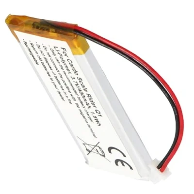 Abbildung von AccuCell Akku kompatibel mit Cardo Rider Q1, WW452050PL, 3,7 Volt, 400mAh, Ersatzakku Kurzschlussschutz, Akkupack weiß, klein