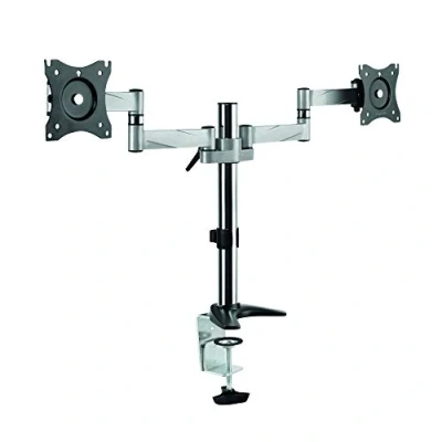 Abbildung von LogiLink BP0077 Dual (2 fach) Monitor Schreibtischhalterung (13 27 Zoll), Arm 342mm schwarz