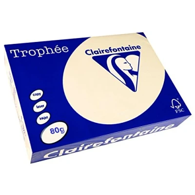 Abbildung von 5 x Clairefontaine Kopierpapier Trophee A4 80g/qm VE=500 Blatt sand