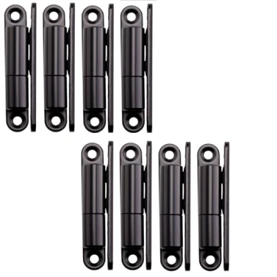 Abbildung von SOTECH 8 Stück Türbänder Aufschraubband 15 x 83 mm Scharnier Renovierband für Innentüren zum Aufschrauben (Stahl schwarz)