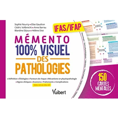 Abbildung von Mémento 100% visuel des pathologies IFAS et IFAP: 150 cartes mentales en couleurs avec les rôles aide soignant auxiliaire de puériculture Adapté aux référentiels 2021