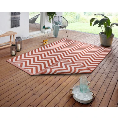 Abbildung von NORTHRUGS Teppich &quot;Palma Wendeteppich&quot;, rechteckig, In &amp; Outdoor, Wetterfest, Balkon, Garten, Wohnzimmer, Wasserfest