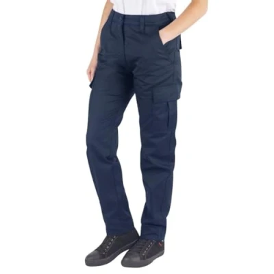 Abbildung von Lee Cooper LCLPNT241 Pflegeleichte Multi Pocket Hose für Damen Classic Cargo Safety at Work, Marineblau, 38W / 30L