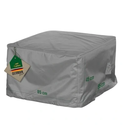 Abbildung von Mehr Garten Abdeckung Loungehocker, 85x85x45 cm, grau, Oxford 600D Gewebe, Schutzhülle für Gartenmöbel, wasserdicht, UV beständig und wetterfest