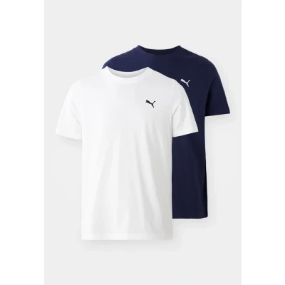 Abbildung von Puma ESS LOGO TEE 2 PACK Tshirt basic, Herren, Größe: XS, White/navy