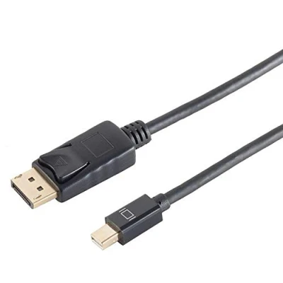Abbildung von auvisio Monitorkabel: Mini Displayport auf Display Port Kabel, bis 4K UHD, 2 m, schwarz