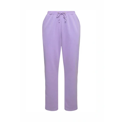 Abbildung von Ulla Popken GRÖSSEN Kuschelweiche Innenseite Elastikbund Jogginghose, Damen, Größe: 62/64, Pale lilac
