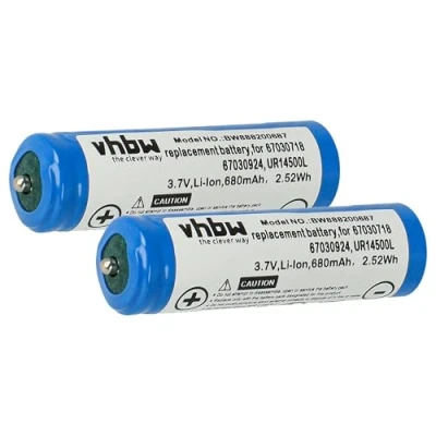 Abbildung von vhbw 2X Akku kompatibel mit Panasonic ER GP62, DGP84, ES 2067, 8086, DGP82, 8085 Rasierer (680 mAh, 3,7 V, Li Ion)