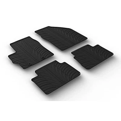 Abbildung von Gledring 0698 Fußmattensatz Gummi vorne und hinten 4 schwarz 750mm 550mm VOLKSWAGEN: up! Schrägheck, TOYOTA: Yaris IV