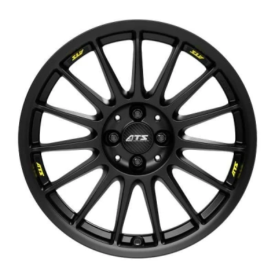 Abbildung von ATS 4 loch 18Zoll 100mm Alufelge Streetrallye MattSchwarz / Poliert SY75848A24 5 Felge