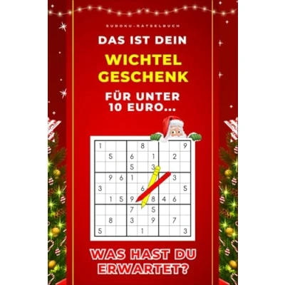 Abbildung von Wichtelgeschenk bis 10 Euro: Sudoku Rätselbuch, ideales lustiges Kollegen, Frauen und Männer