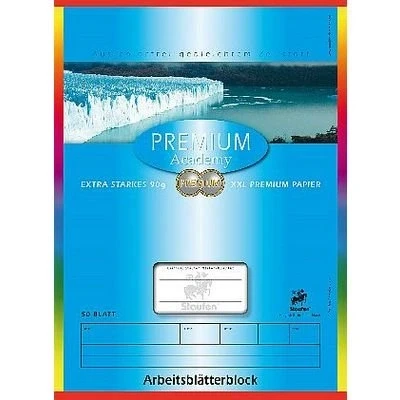 Abbildung von 2 x Staufen Arbeitsblätterblock A4 50 Blatt liniert 80g/qm 4 fach gelo